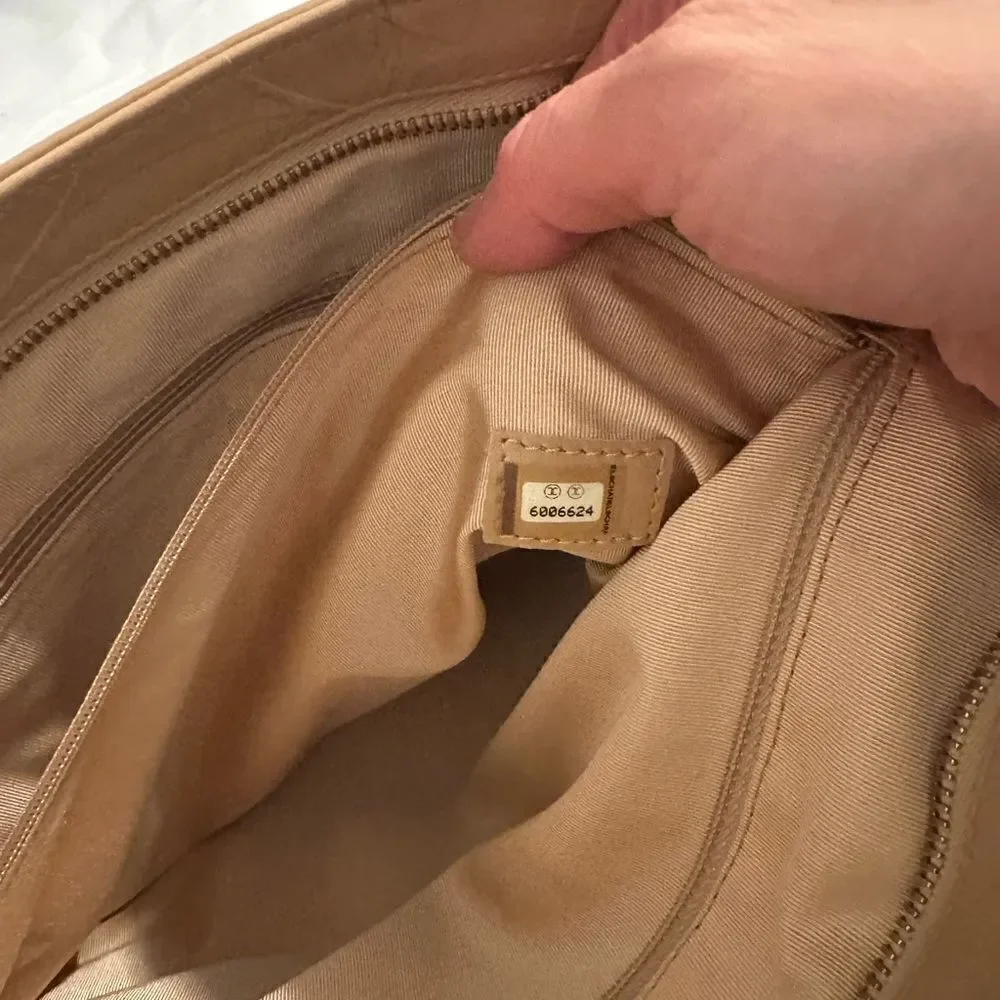 CHANEL Tan Tote Bag with Spacious Design
